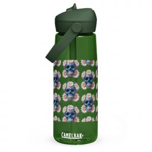 Flip straw water bottle